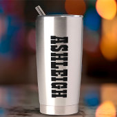 Texas Vlag & Bloem Bluebonnet met Aangepaste Naam Geïsoleerde Drinkbeker