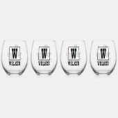 Texas Vlag & Bloem Bluebonnet met Aangepaste Naam Wijnglas Zonder Voet