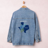 Texas Vlag Bluebonnets bloemen Aangepast Denim Jacket (Hangar)