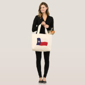 Texas Vlag Boodschappentas Grote Tote Bag (Voorkant (model))