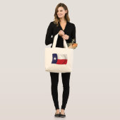 Texas Vlag Boodschappentas Grote Tote Bag (Voorkant (model))