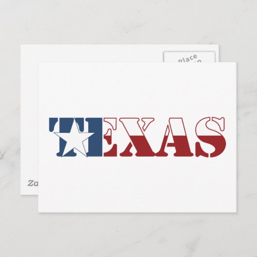 Texas vlag briefkaart (Voorkant / Achterkant)