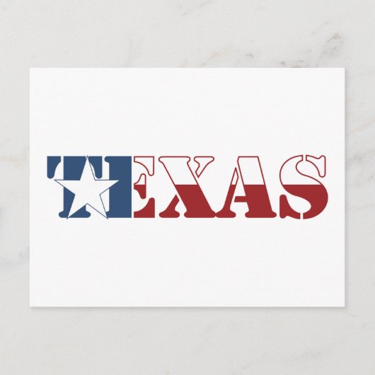Texas vlag briefkaart (Voorkant)