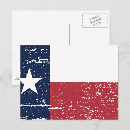  TEXAS-vlag Briefkaart (Voorkant / Achterkant)