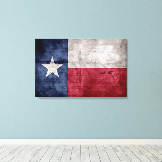 Texas-vlag Canvas Afdruk (Insitu (Houten vloer))