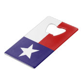 Texas vlag creditkaart flessenopener (Achterkant Gekanteld)
