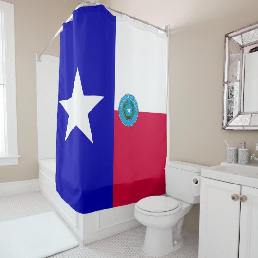 Texas vlag douchegordijn (In situ)