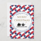 TEXAS VLAG Drie Wijzen TEXAN Kerstmis Feestdagenkaart (Voorkant)