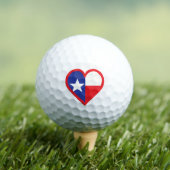 Texas Vlag en Hart Ontwerp Golfballen (Insitu Shirt)