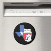 Texas: Vlag en Silhouet van Texas, Magneet (Insitu (Vaatwasser))