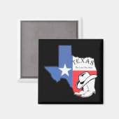 Texas: Vlag en Silhouette van Texas Magneet (Voorkant / Achterkant)