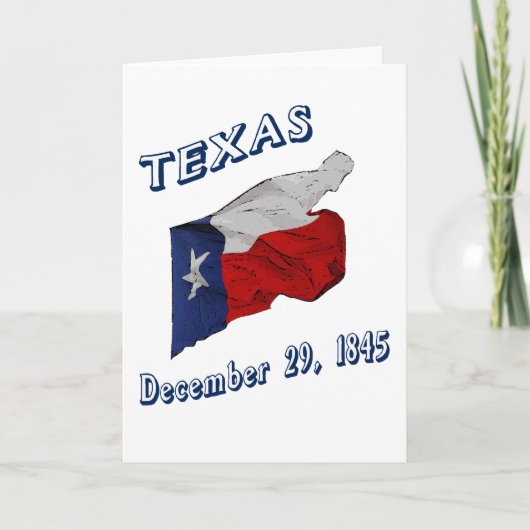 TEXAS VLAG EN VERJAARDAG KAART (Voorkant)