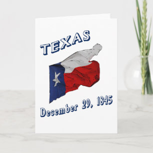 TEXAS VLAG EN VERJAARDAG KAART
