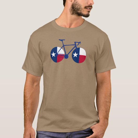 Texas Vlag Fietsen T-shirt (Voorkant)