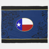 Texas vlag fleece deken (Voorkant (Horizontaal))