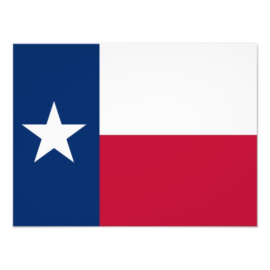 Texas Vlag Foto Afdruk (Voorkant)