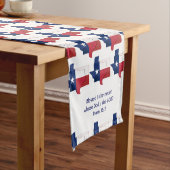 TEXAS-vlag Gepersonaliseerd scripts Korte Tafelloper (Voorbeeld)