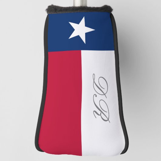 Texas vlag golfafdekking met aangepast monogram golfheadcover (Draai 90)
