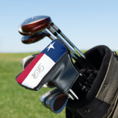Texas vlag golfafdekking met aangepast monogram golfheadcover (Insitu)