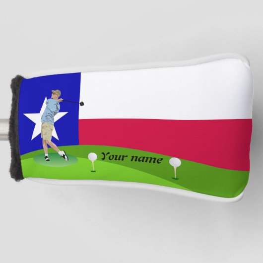 Texas vlag golfheadcover (Voorkant)