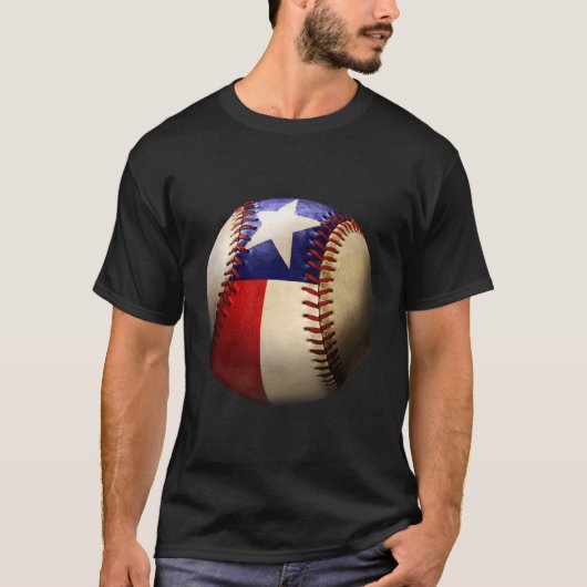 Texas Vlag Honkbal Game Kleding Gift Grote Staat T-shirt (Voorkant)