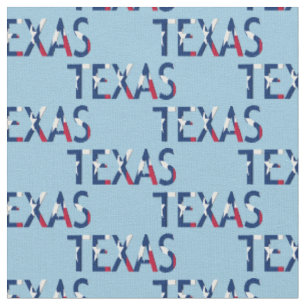 Texas vlag in Word Texas op blauw Stof