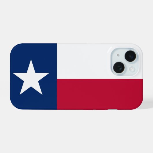 Texas Vlag iPhone 15 Case (Achterkant horizontaal)