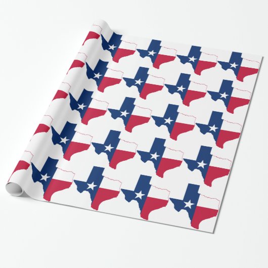 Texas vlag-kaart cadeaupapier (Uitgerold)