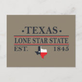 Texas vlag kaart de eenzame ster staat (Voorkant)