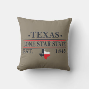 Texas vlag kaart de eenzame ster staat kussen