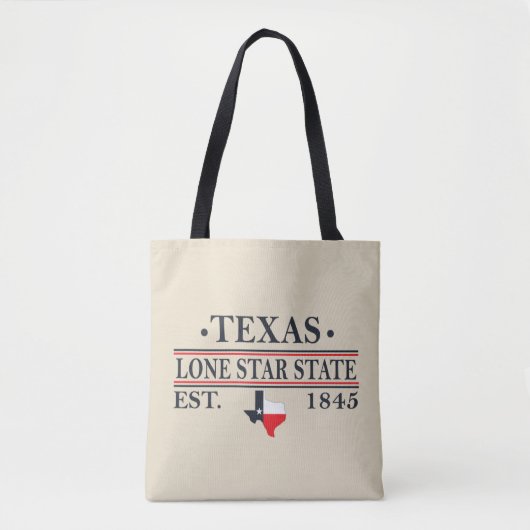 Texas vlag kaart de eenzame ster staat tote bag (Voorkant)