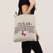 Texas vlag kaart de eenzame ster staat tote bag (Dichtbij)