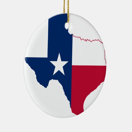 Texas vlag-kaart keramisch ornament (Rechts)