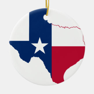 Texas vlag-kaart keramisch ornament