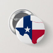 Texas vlag-kaart ronde button 5,7 cm (Voorkant /achterkant)