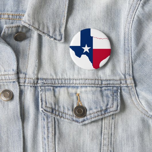 Texas vlag-kaart ronde button 5,7 cm (In situ)