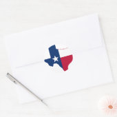 Texas vlag-kaart ronde sticker (Envelop)