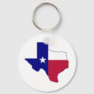 Texas Vlag Kaart Sleutelhanger