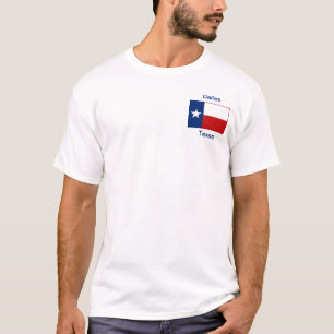Texas Vlag Kaart Stad T-shirt