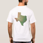 Texas Vlag Kaart Stad T-shirt (Achterkant)
