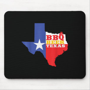 Texas Vlag Kaart Zomer Barbecue Grappig Bier BBQ L Muismat