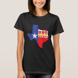 Texas Vlag Kaart Zomer Barbecue Grappig Bier BBQ L T-shirt