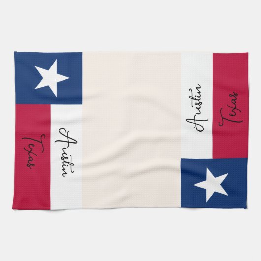 Texas vlag keukenhanddoek (Horizontaal)