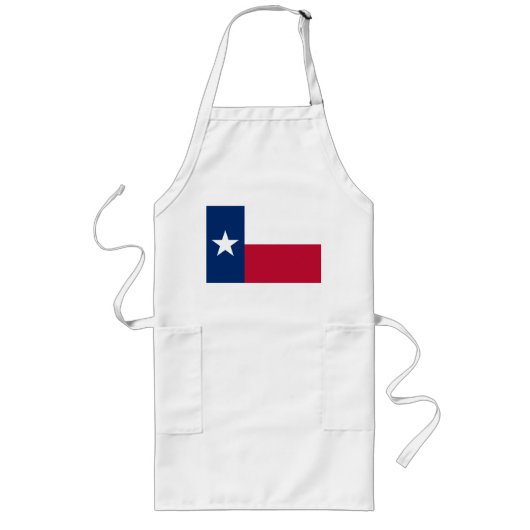 Texas-vlag Lang Schort (Voorkant)
