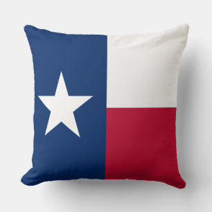 Texas Vlag: Langhoorns, de Texaanse Lone Star-staa Kussen
