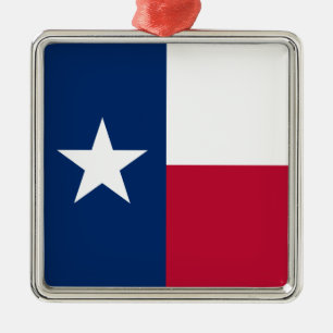 Texas Vlag: Langhoorns, de Texaanse Lone Star-staa Metalen Ornament