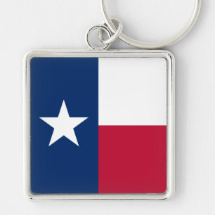 Texas Vlag: Langhoorns, de Texaanse Lone Star-staa Sleutelhanger