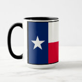 Texas Vlag met Bluebonnets op zwart, Mok (Links)