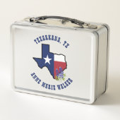 Texas Vlag met State Flower Bluebonnet Custom (Achterkant)