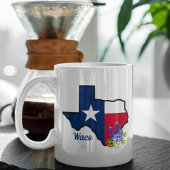 Texas Vlag met State Flower Bluebonnet Custom Koffiemok
